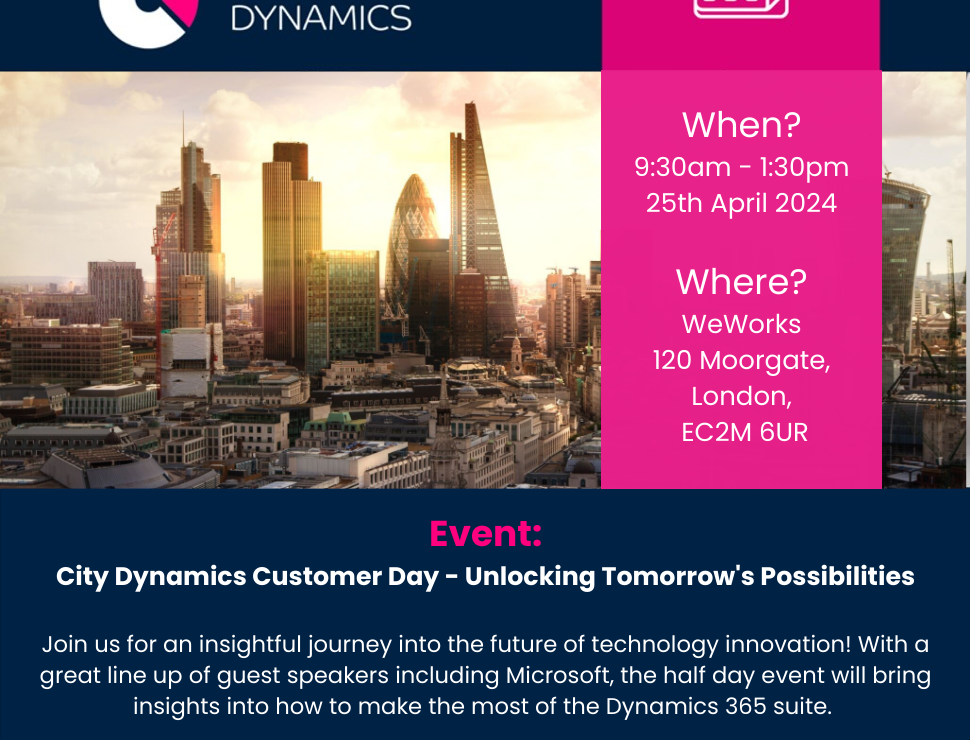  Event: City Dynamics Customer Day – Unlocking Tomorrow’s Possibilities